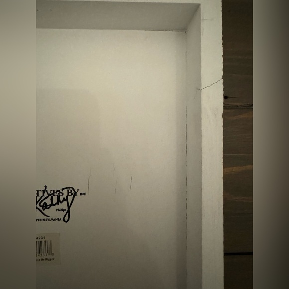 Primitives by Kathy Phillips “Faith Be Bigger” chalk box sign rustic wood decor - Picture 6 of 6